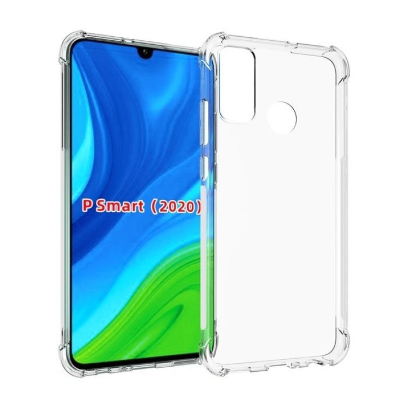 Θήκη Πλάτης Σιλικόνης Anti Shock 1.5mm για Huawei P Smart 2020 - Χρώμα: Διάφανο