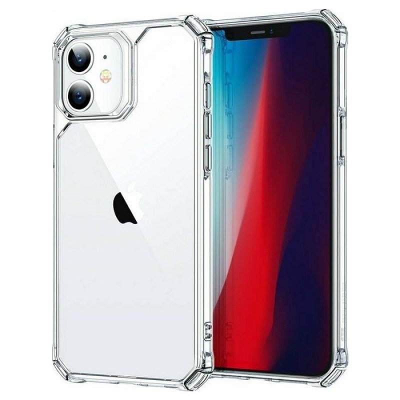 Θήκη Πλάτης Σιλικόνης Anti Shock 1.5 για Apple iPhone 12 - Χρώμα: Διάφανο