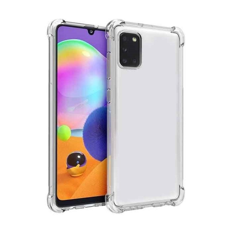 Θήκη Πλάτης Σιλικόνης Anti Shock 1.5mm για Samsung A315F Galaxy A31 - Χρώμα: Διάφανο
