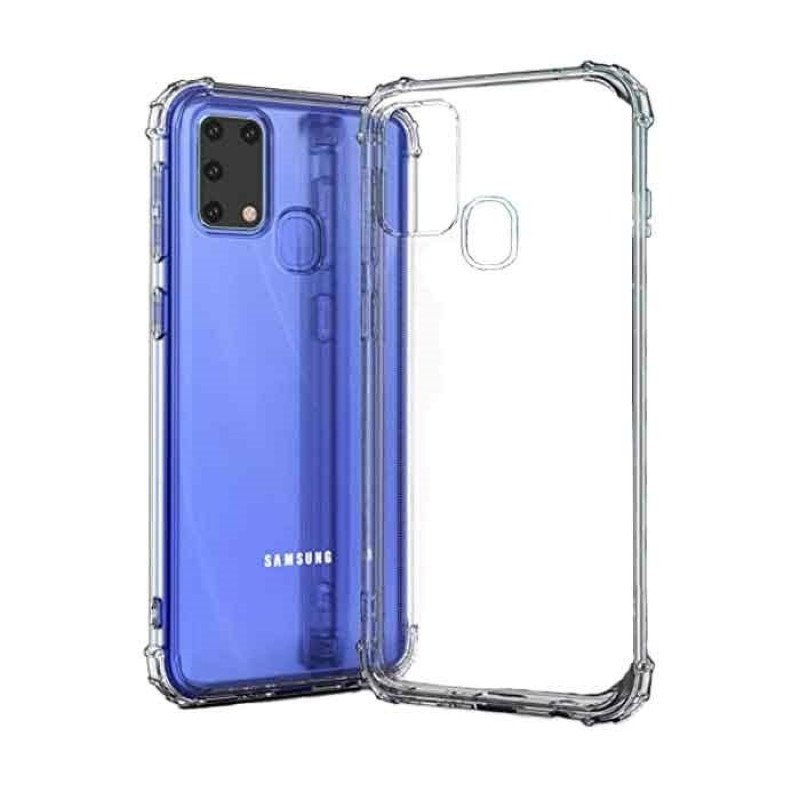 Θήκη Πλάτης Σιλικόνης Anti Shock 1.5mm για Samsung M315F Galaxy M31 - Χρώμα: Διάφανο