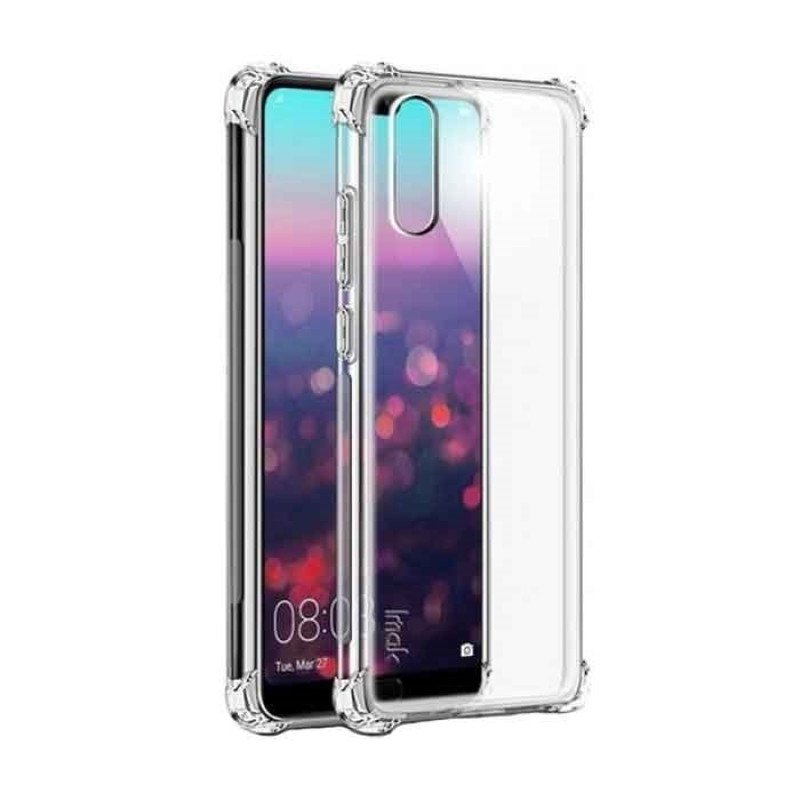 Θήκη Πλάτης Σιλικόνης Anti Shock 1.5mm για Huawei P20 - Χρώμα: Διάφανο