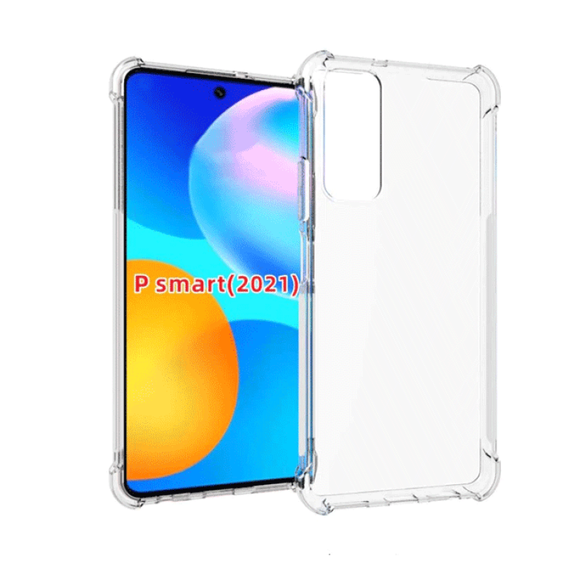Θήκη Πλάτης Σιλικόνης Anti Shock 1.5mm για Huawei P Smart 2021 - Χρώμα: Διάφανο