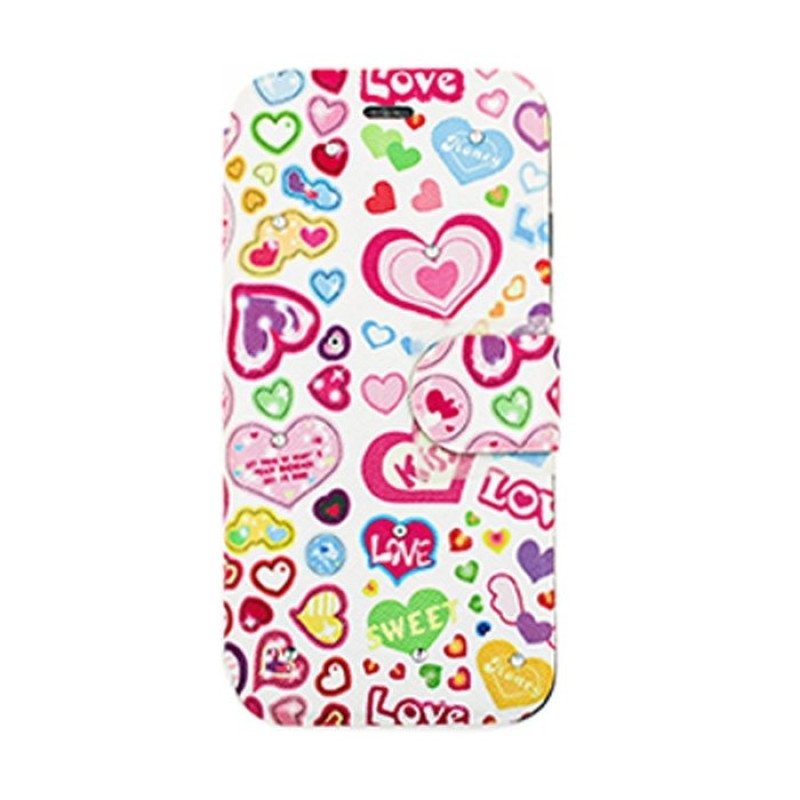 Θήκη Βιβλίο Stand Leather Wallet with Clip για Samsung J710F Galaxy J7 2016 - Σχέδιο: Καρδούλες