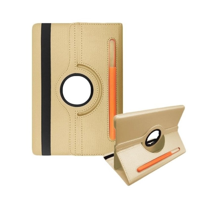 Θήκη Rotating 360 Stand with Pencil Case για Samsung Galaxy T510/T515 - Χρώμα: Χρυσό