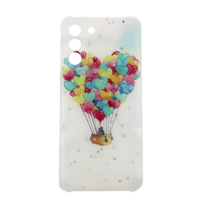 Θήκη Πλάτης Σιλικόνης για Samsung Galaxy S21 G991B - Σχέδιο: Αερόστατο