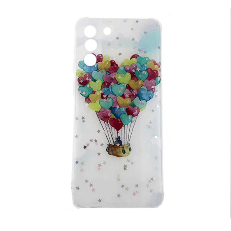 Θήκη Πλάτης Σιλικόνης για Samsung Galaxy S21 Plus (G996B) - Σχέδιο: Αερόστατο