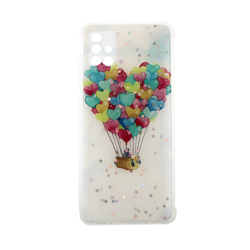 Θήκη Πλάτης Σιλικόνης για Samsung Galaxy A51 A515F - Σχέδιο: Αερόστατο