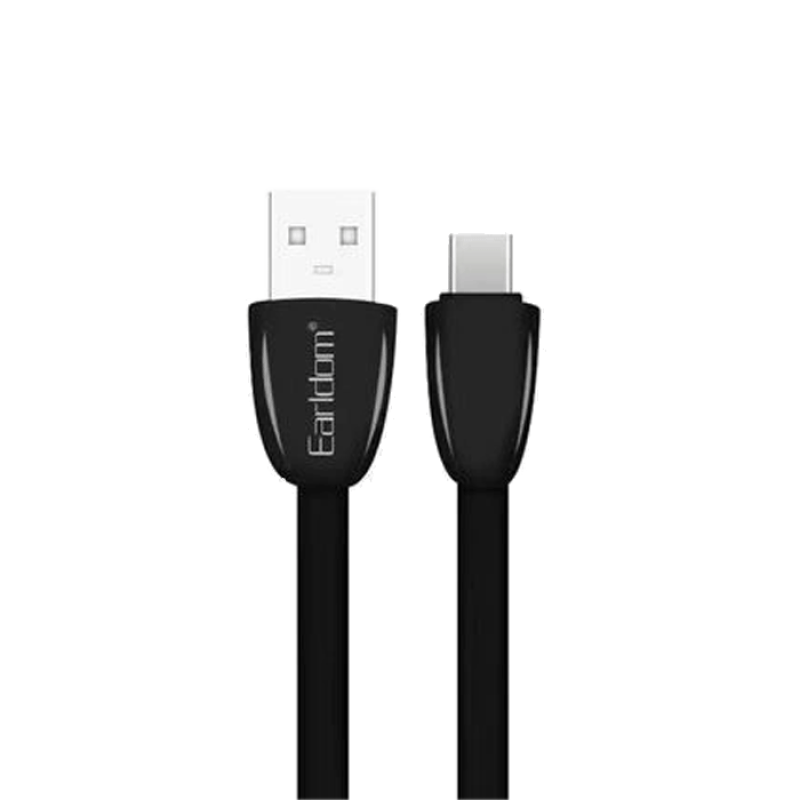 Earldom EC-111C Καλώδιο Γρήγορης Φόρτισης Type-C  2.4Α 3M - Χρώμα: Μαύρο