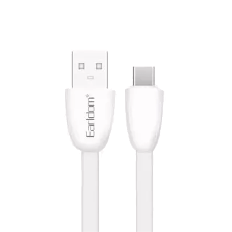 Earldom EC-111C Καλώδιο Γρήγορης Φόρτισης Type-C  2.4Α 3M - Χρώμα: Λευκό