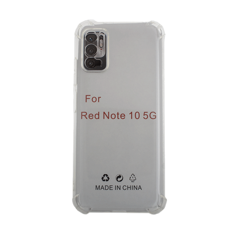 Θήκη Πλάτης Σιλικόνης Anti Shock 1.5mm για Xiaomi Redmi Note 10 5G  - Χρώμα: Διαφανές