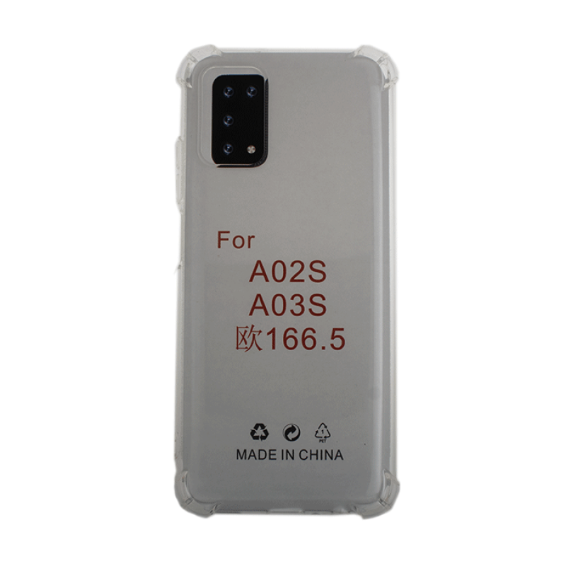 Θήκη Πλάτης Σιλικόνης Anti Shock 1.5mm για Samsung Galaxy A03s A037G - Χρώμα: Διαφανές