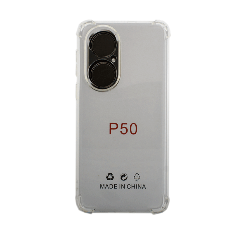 Θήκη Πλάτης Σιλικόνης Anti Shock 1.5mm για Huawei P50  - Χρώμα: Διαφανές