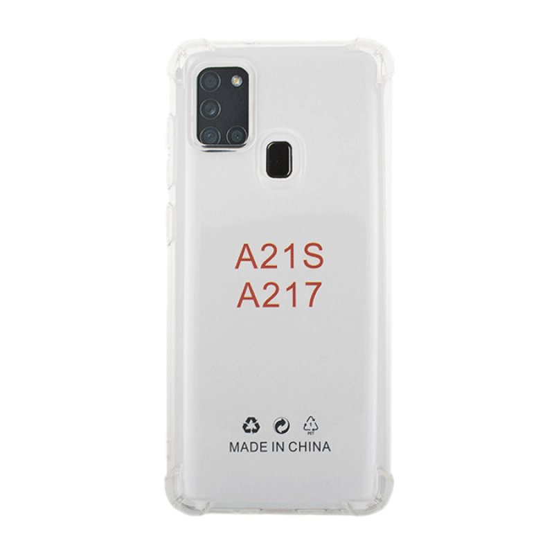 Θήκη Πλάτης Σιλικόνης Anti Shock 1.5mm για Samsung Galaxy A21s A217F - Χρώμα: Διαφανές