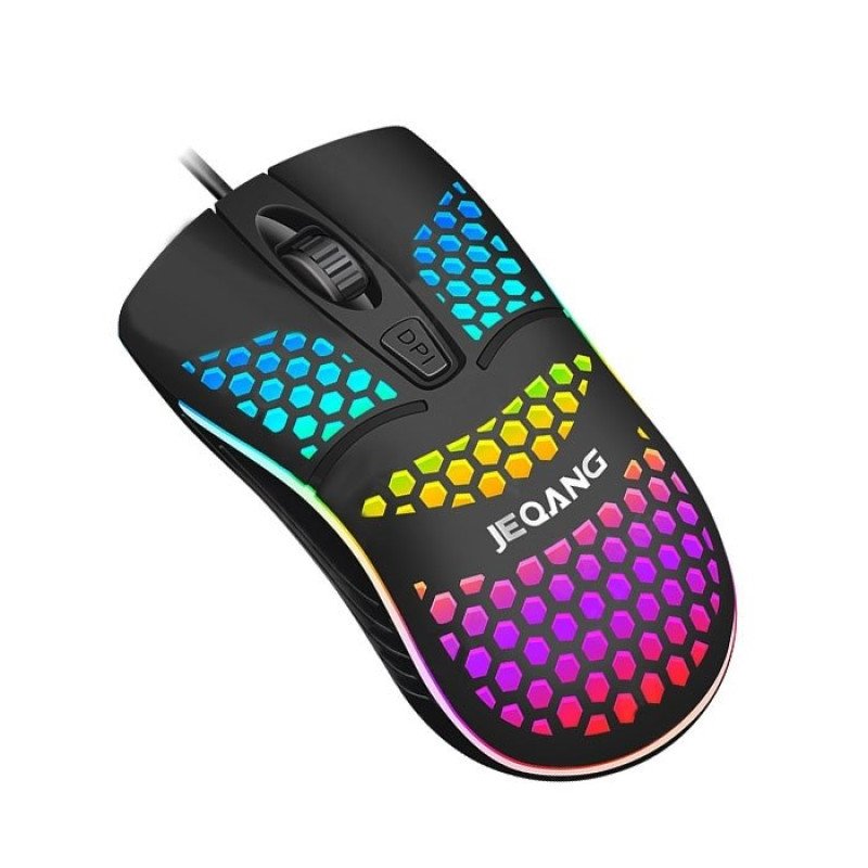 Jeqang JM-G102 Ποντίκι με RGB φωτισμό -  Χρώμα: Μαύρο