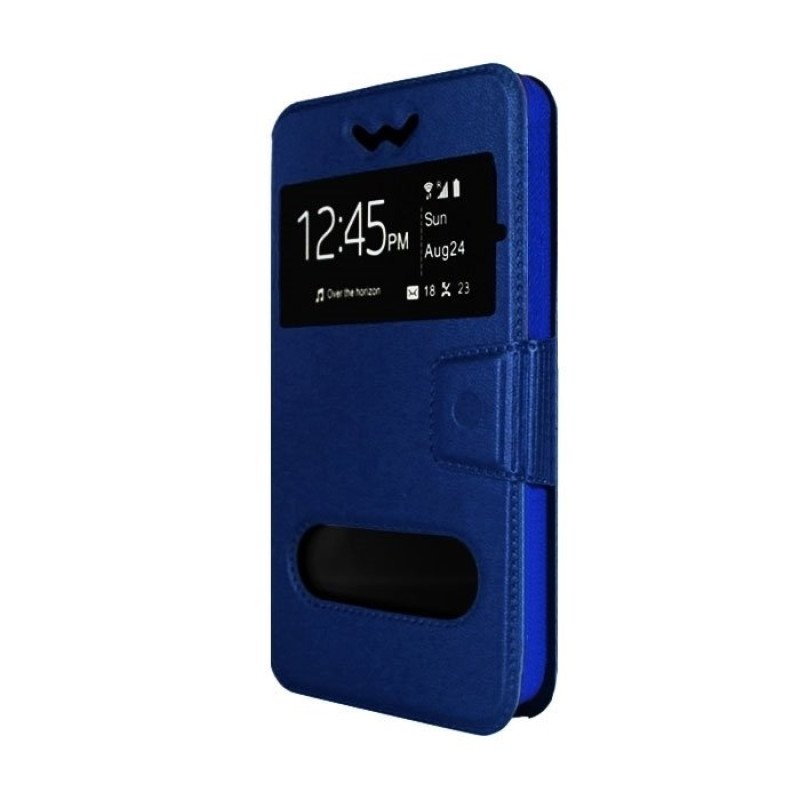 Θήκη Βιβλίο Με Παράθυρο για Alcatel Pixi 3 (4.0) - Χρώμα: Μπλε