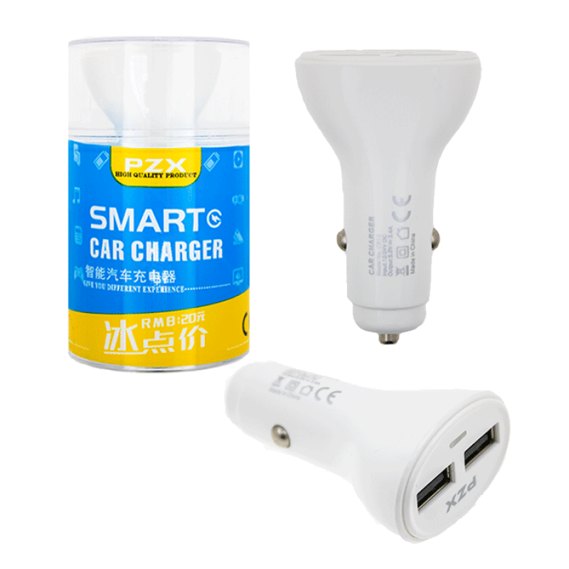 PZX Smart Car Charger C913 με Δύο Θύρες USB 3.4A
