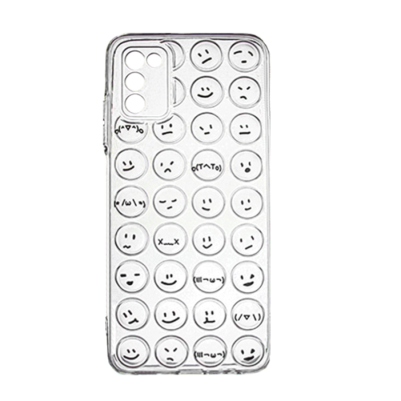 Θήκη Σιλικόνης με Emoji για Samsung A02S A025F/A03S A037F - Χρώμα: Διαφανές