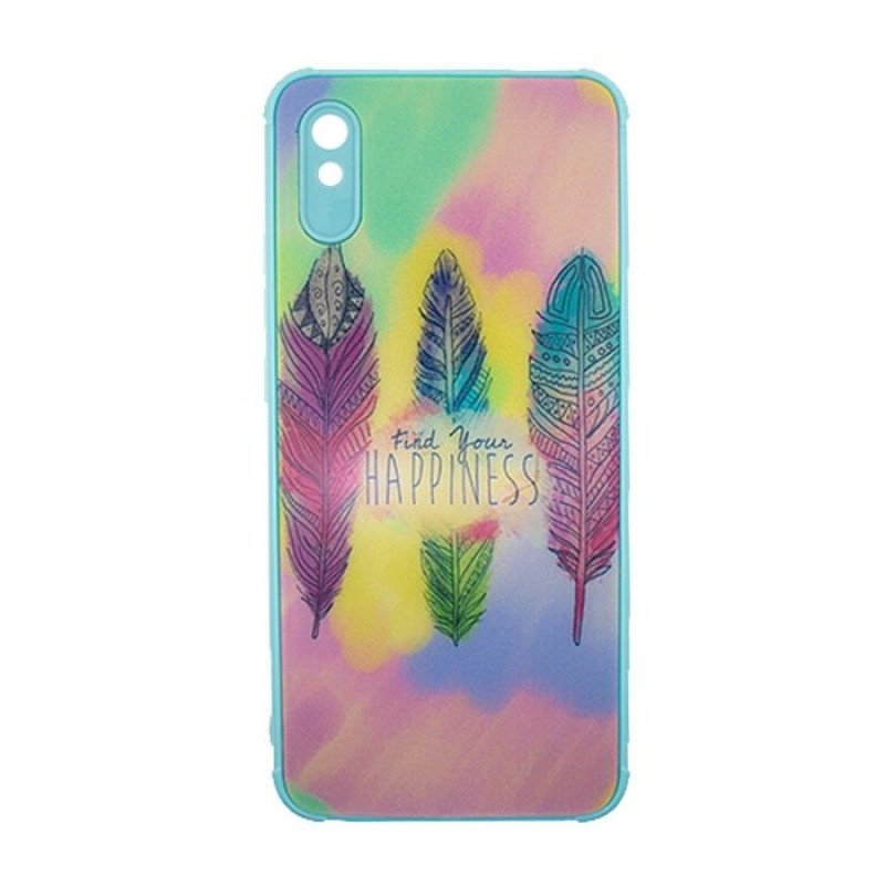 Θήκη Πλάτης Σιλικόνης για Xiaomi Redmi 9A/9i/9AT- Χρώμα: Γαλάζιο Με Φτερά