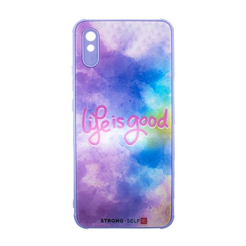 Θήκη Πλάτης Σιλικόνης για Xiaomi Redmi 9A/9i/9AT- Χρώμα: Πολύχρωμο Μωβ
