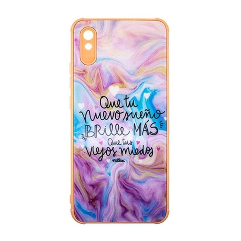 Θήκη Πλάτης Σιλικόνης για Xiaomi Redmi 9A/9i/9AT- Χρώμα: Πολύχρωμο Ροζ