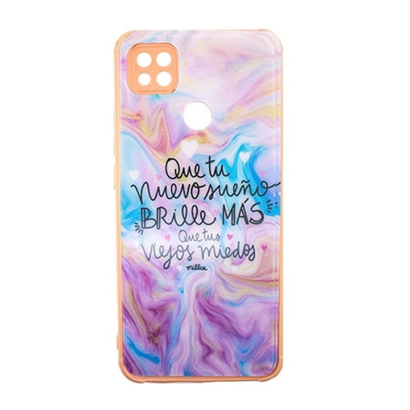 Θήκη Πλάτης Σιλικόνης για Xiaomi Redmi 9C- Χρώμα: Πολύχρωμο Ροζ