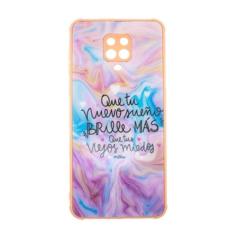 Θήκη Πλάτης Σιλικόνης για Xiaomi Redmi Note 9S / 9 Pro - Χρώμα: Πολύχρωμο Ροζ