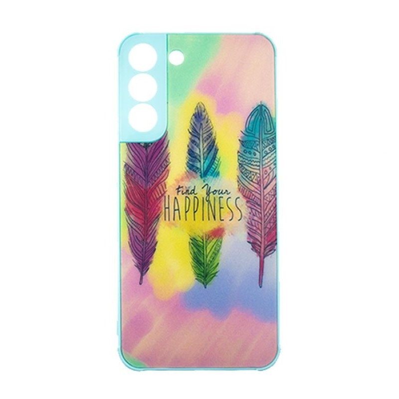 Θήκη Πλάτης Σιλικόνης για Samsung Galaxy S22 Plus- Χρώμα: Γαλάζιο Με Φτερά