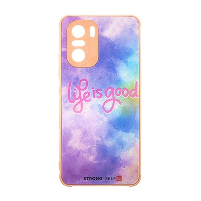 Θήκη Πλάτης Σιλικόνης για Xiaomi Poco F3 5G - Χρώμα: Πολύχρωμο Μωβ
