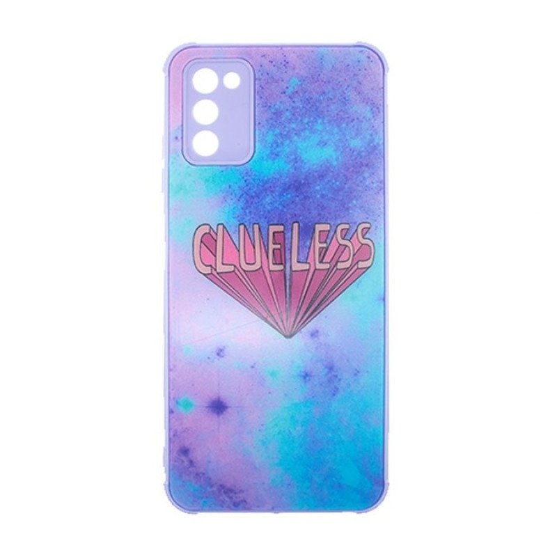 Θήκη Πλάτης Σιλικόνης για Samsung Galaxy  A02S/A03S - Χρώμα: Μπλε με Σχέδιο