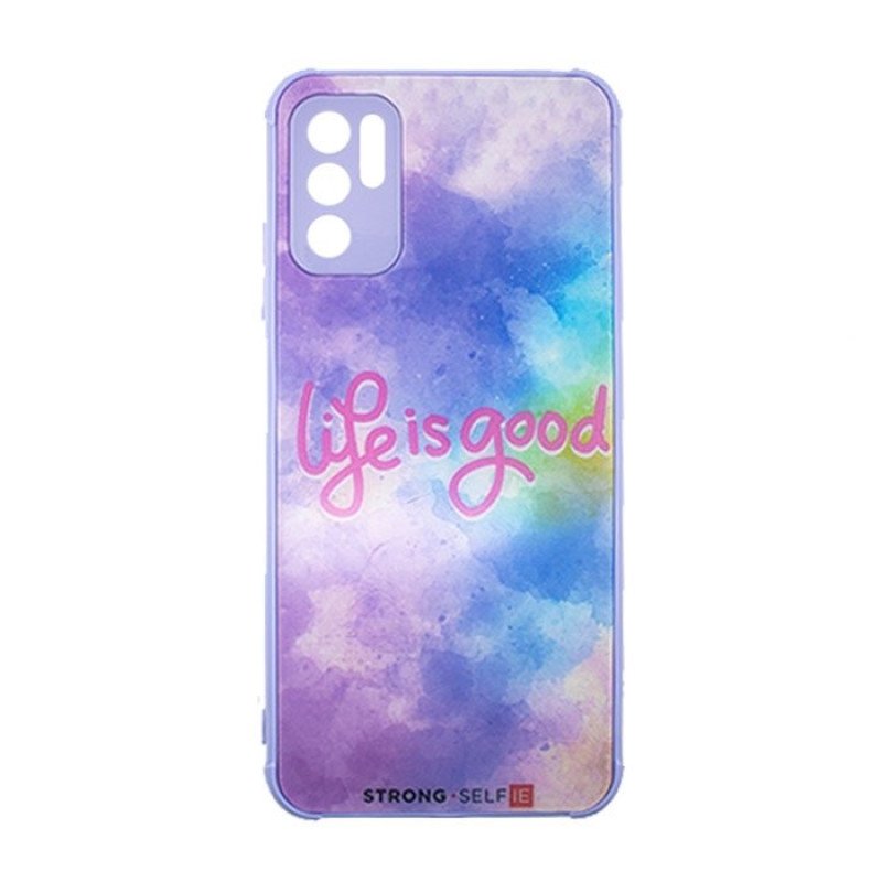 Θήκη Πλάτης Σιλικόνης για Xiaomi Redmi Note 10 5G- Χρώμα: Πολύχρωμο Μωβ