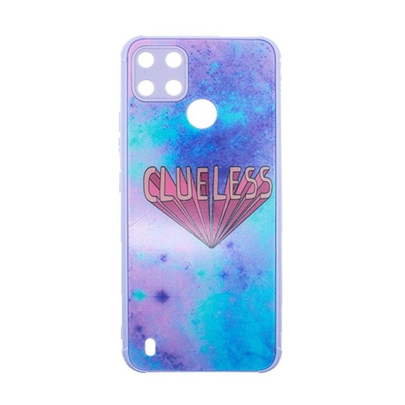 Θήκη Πλάτης Σιλικόνης για Realme C21Y/ C25Y- Χρώμα: Μπλε με Σχέδιο