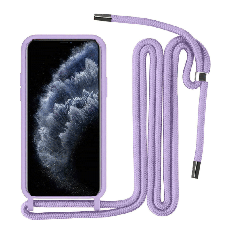 Θήκη Σιλικόνης με Λουράκι για Xiaomi Redmi Note 11 5G/Poco M4 Pro 5G/Redmi Note 11T 5G - Χρώμα: Λιλά
