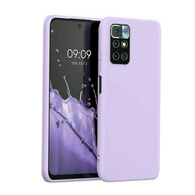 Θήκη Πλάτης Σιλικόνης Soft HQ για Xiaomi Redmi 10  - Χρώμα : Λιλά