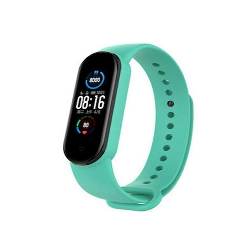 Λουράκι Σιλικόνης για Xiaomi (Mi Smart Band 5/Mi Smart Band 6) – Xρώμα: Τιρκουάζ