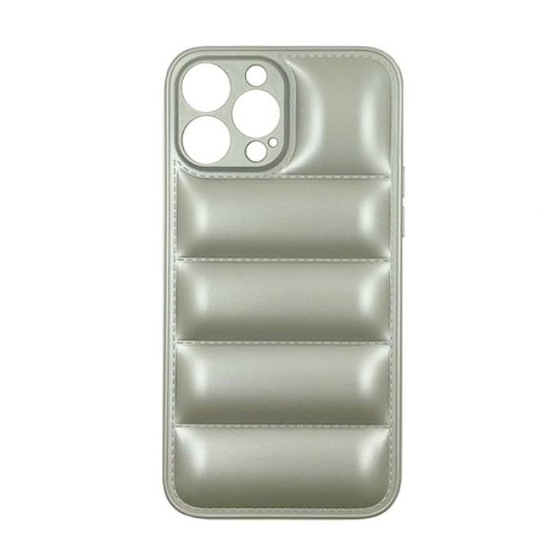 Θήκη Πλάτης Σιλικόνης wavy για Apple IPhone 13 Pro Max - Χρώμα : Ασημί