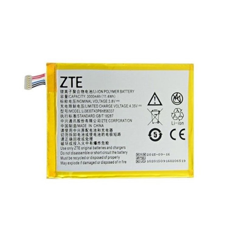 Μπαταρία ZTE Li3830T43P6h856337 3.8V για  v580 G719C N939St Blade S6 Lux Q7/-C - 3000mAh BULK
