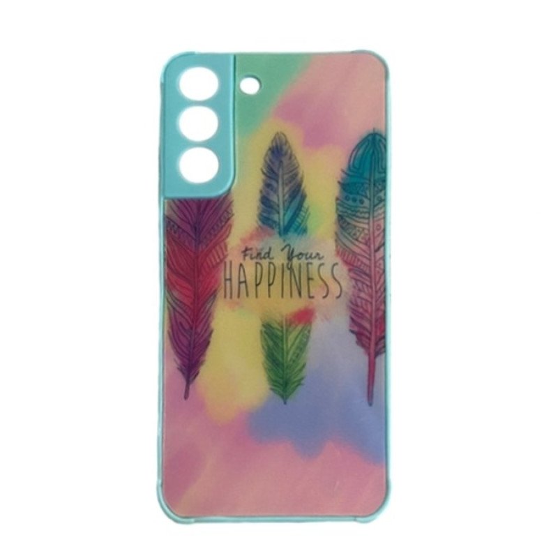 Θήκη Πλάτης Σιλικόνης για Samsung Galaxy S22 Plus S906 - Χρώμα: Γαλάζιο με Φτέρα