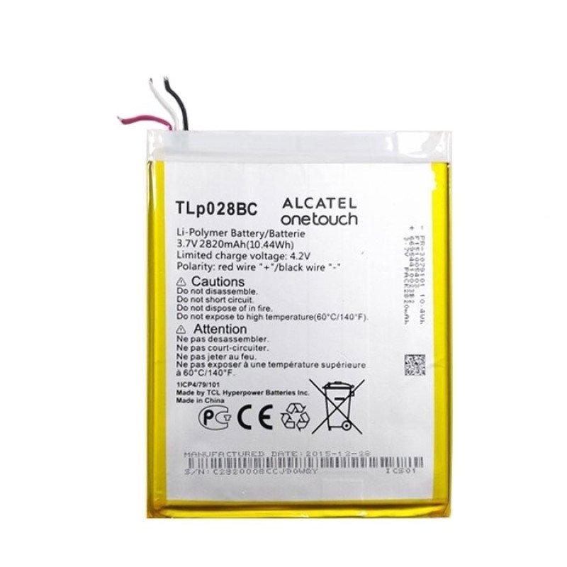 Battery Alcatel TLP028BC TLP028B2 For Pixe 3 - 2820mAh Bulk