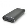 PZX V23 Power Bank 20000Mah με Διπλά Καλώδια Ενσωματωμένα σε Type C και Lightning Cables - Χρώμα: Μαύρο