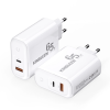 Kingleen E65 Fast Laptop / Mobile Charger 65W Φορτιστής Με Καλώδιο USB A Cable To TYPE C - Χρώμα: Λευκό