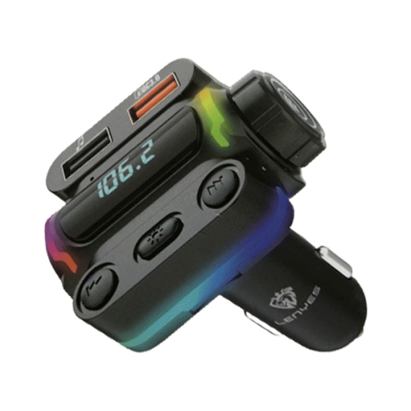 Lenyes CA886 Bluetooth Ανοιχτής Ακρόασης FM Transmitter και Φορτιστής Αυτοκινήτου