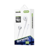 Wired Earphones PZX 1567 Headset Volume Control 1.2 MM Lightning Ενσύρματα Ακουστικά - Χρώμα: Λευκό
