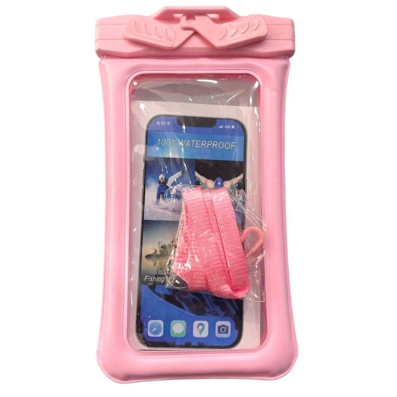 Αδιάβροχη Θήκη για Κινητά Smartphones / Waterproof Phone Case εως 7" - Χρώμα: Ροζ