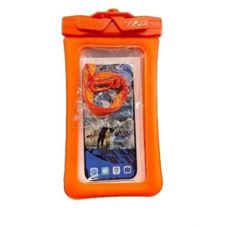 Αδιάβροχη Θήκη για Κινητά Smartphones / Waterproof Phone Case εως 7" - Χρώμα: Πορτοκαλί