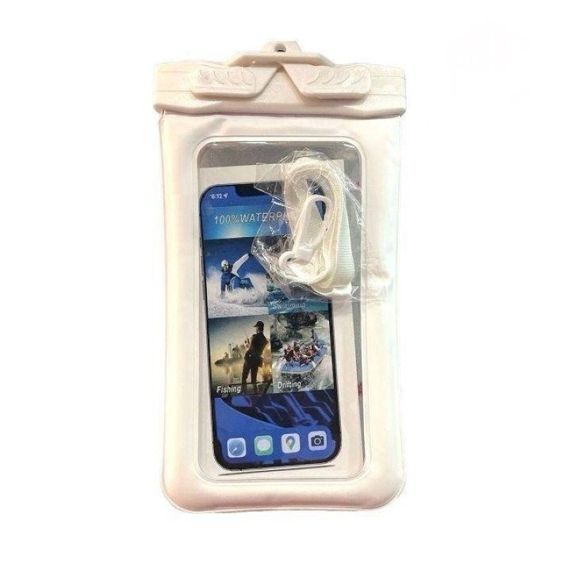 Αδιάβροχη Θήκη για Κινητά Smartphones / Waterproof Phone Case εως 7" - Χρώμα: Λευκό