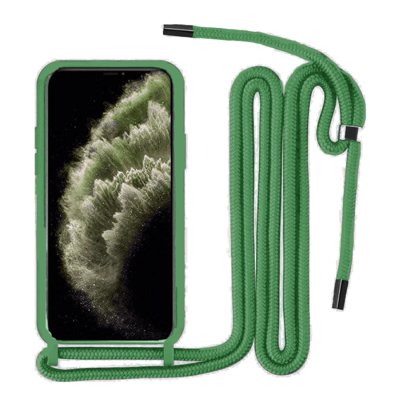Θήκη Σιλικόνης με Λουράκι για Samsung Galaxy S23 Ultra - Χρώμα: Σκούρο Πράσινο
