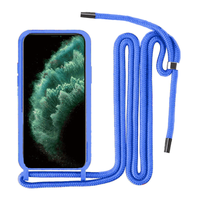 Θήκη Σιλικόνης με Λουράκι για Xiaomi Redmi Note 12 5G - Χρώμα: Σκούρο Μπλε