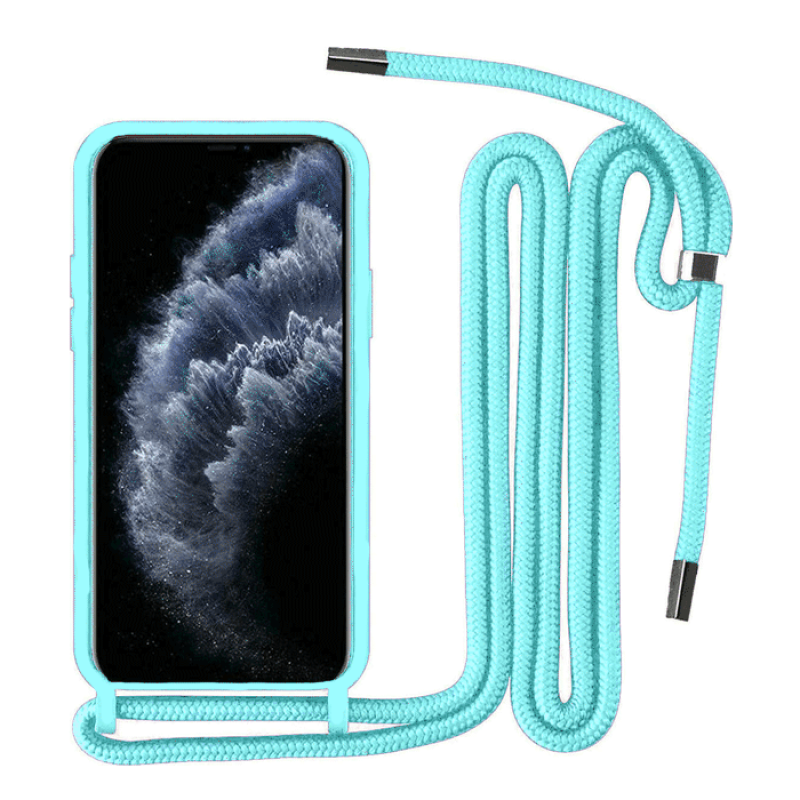Θήκη Σιλικόνης με Λουράκι για Xiaomi Redmi Note 12 Pro 5G - Χρώμα: Γαλάζιο