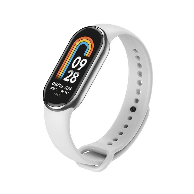 Λουράκι σιλικόνης για Xiaomi Mi Band 8 - Λευκό