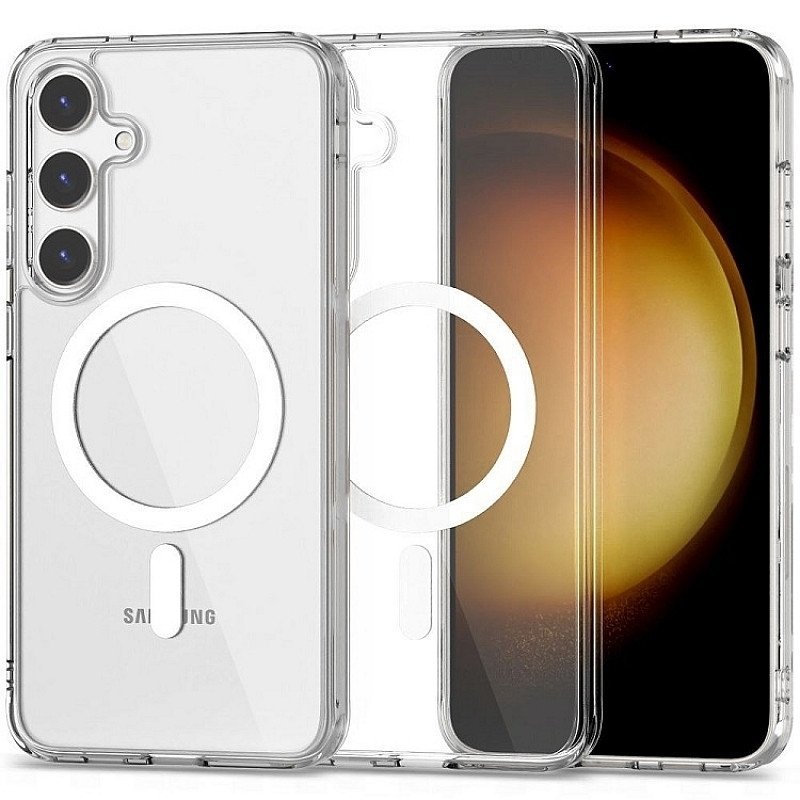Θήκη Σιλικόνης Magsafe για Samsung Galaxy S23 Ultra - Χρώμα: Διάφανη